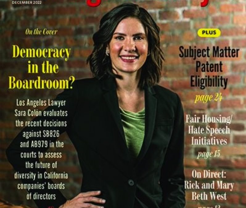 BNSK partner Sara Colón is in the current issue of Los Angeles Lawyer Magazine